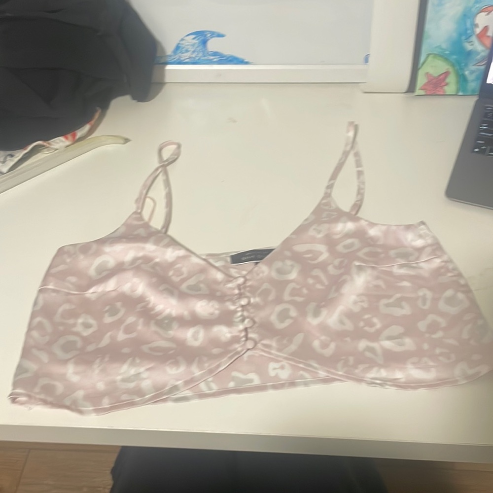 Cute pink and white dressy top
